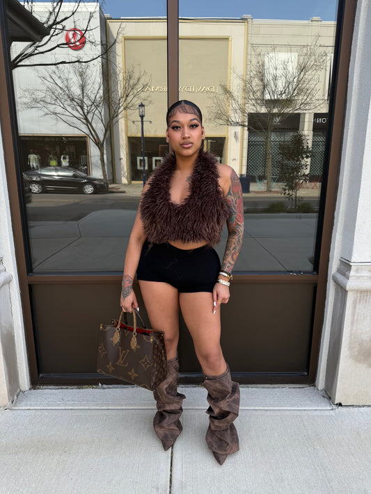 Brown Fur Top