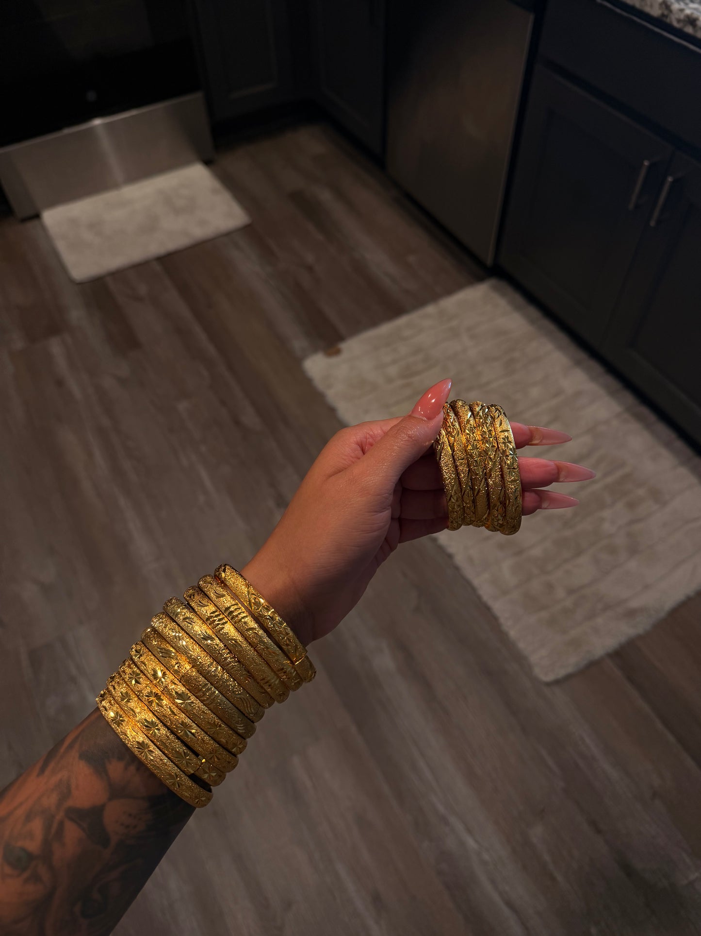 Gold Bangle Set