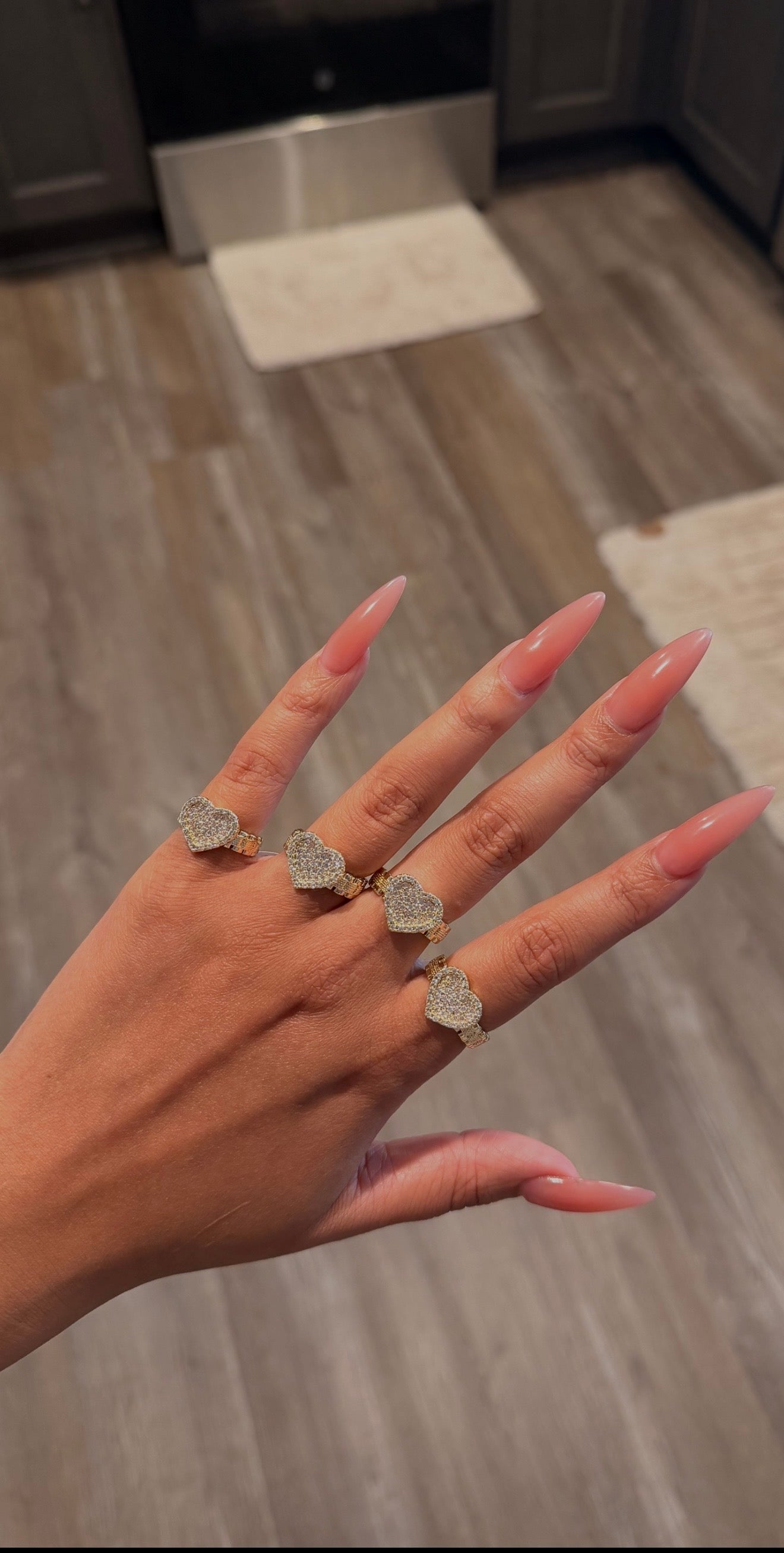 Pink heart Ring